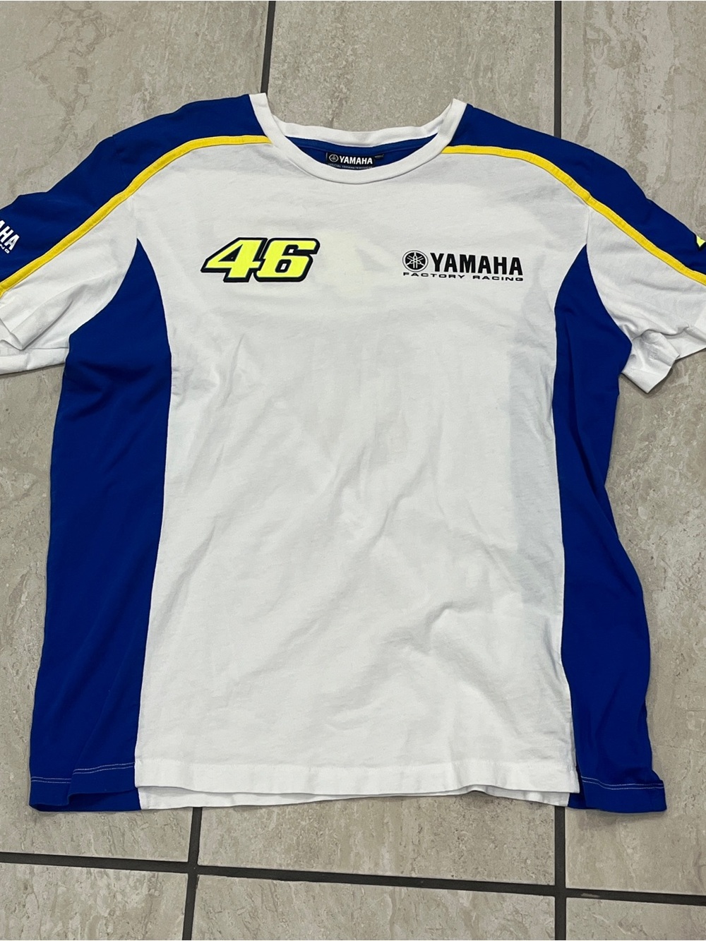 Official Valentino Rossi VR46 Dual Yamaha M1 YZR T Shirt Men’s Large